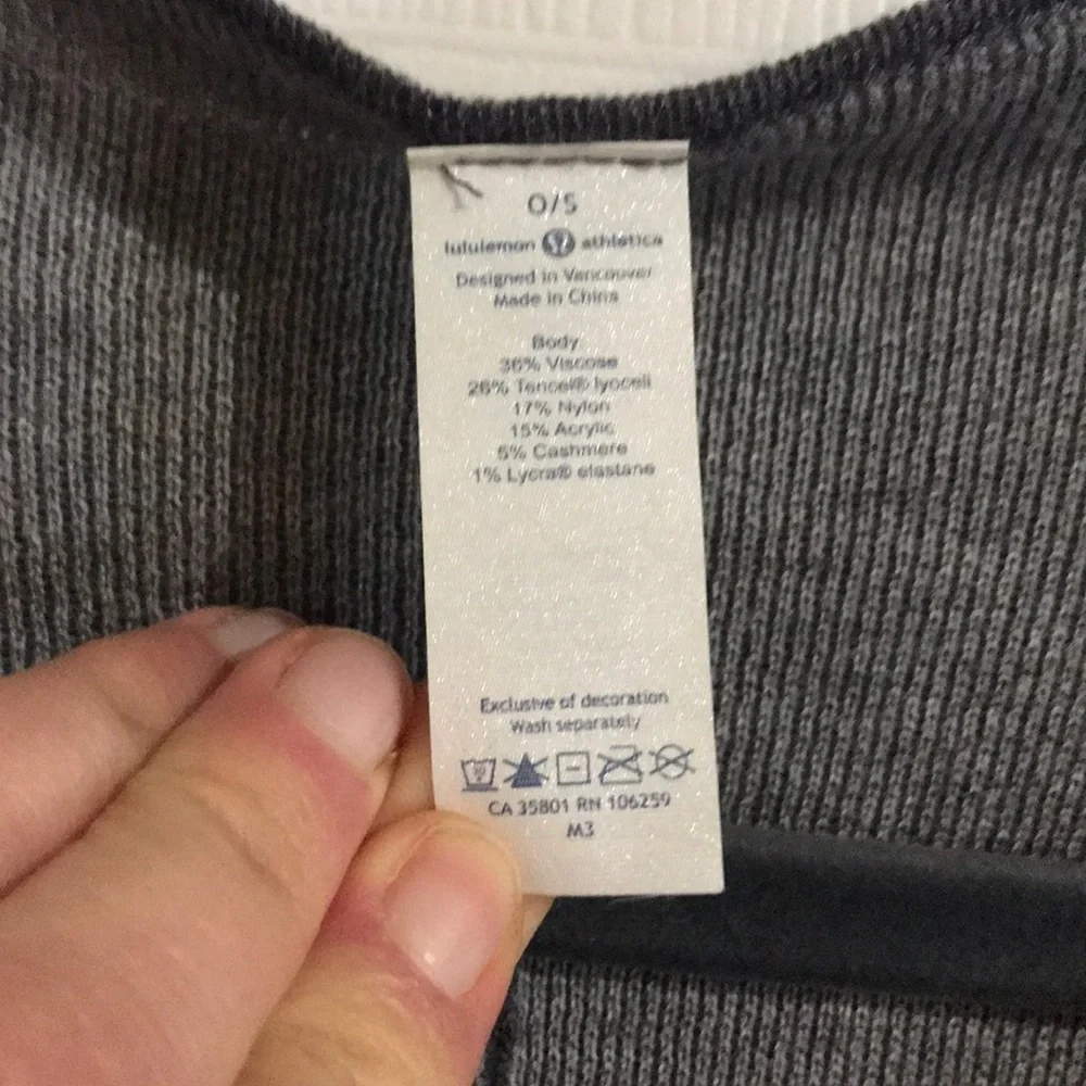 Lululemon After Asana Wrap Heathered Dark Carbon
